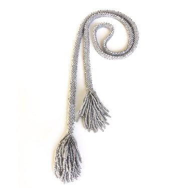 Collar Serpiente Cristal Plateado